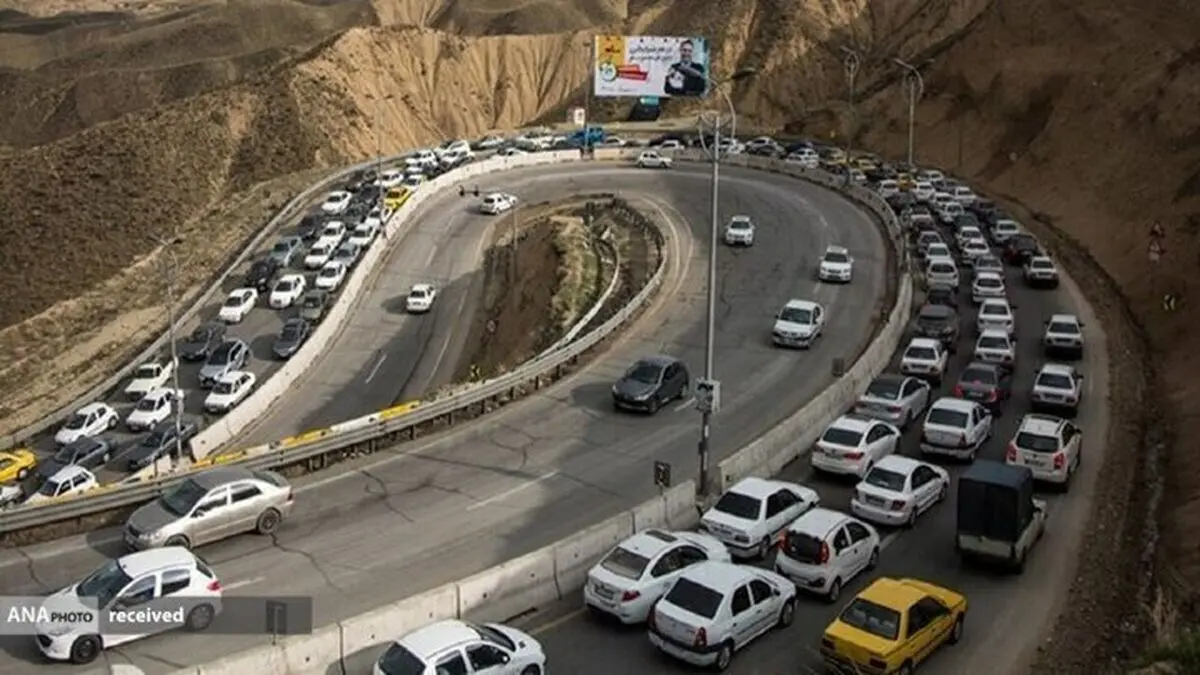 ترافیک نیمه سنگین در جاده چالوس و هراز