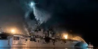 عامل اصلی آتش‌سوزی ۵ روزه در کشتی آمریکایی