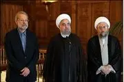 برگزاری نشست خبری روسای سه قوه پس ازمراسم تحلیف
