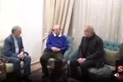 حضور مسعود پزشکیان همراه دخترش در منزل استاد علی نصیریان
