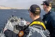 ناو موشک‌انداز آمریکا ساحل فلسطین اشغالی را ترک کرد
