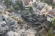 فیلم هوایی ازجنوب تلاویو بعد از حملات ایران