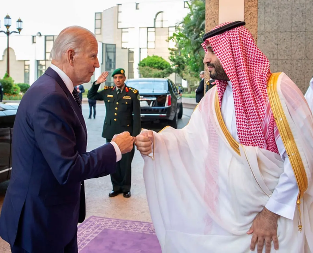 استقبال رسمی محمد بن سلمان از بایدن+فیلم و تصاویر