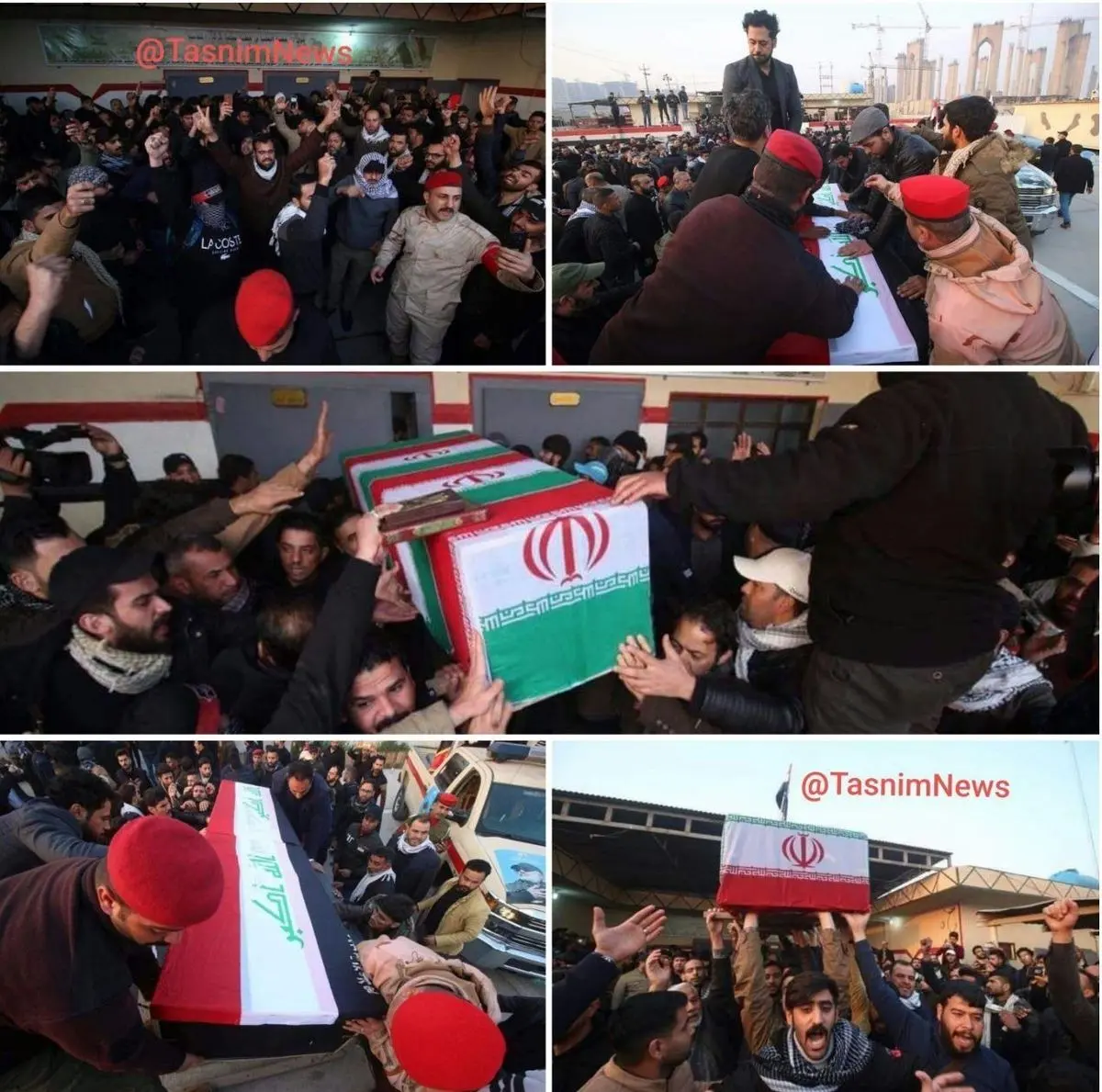 بازگشت بالگردهای آمریکایی به آسمان بغداد همزمان با تشییع سردار سلیمانی