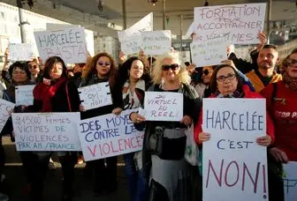 راهپیمایی زنان فرانسوی علیه آزار جنسی