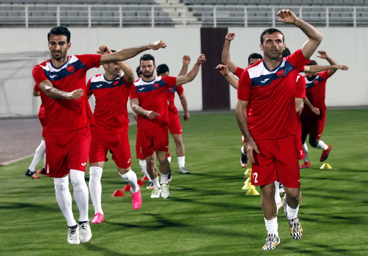 یخ درمانی در دستور کار پرسپولیسی های مصدوم+عکس