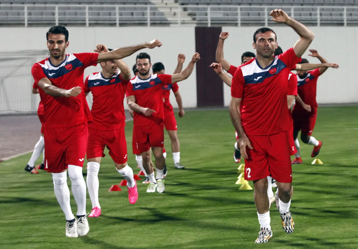 یخ درمانی در دستور کار پرسپولیسی های مصدوم+عکس