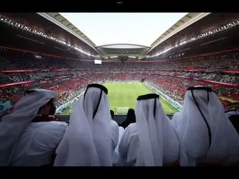 تصویر بن سلمان قاتل در بازی افتتاحیه جام جهانی
