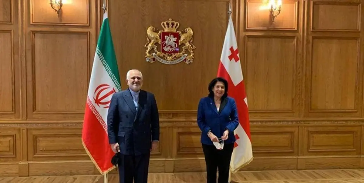 دیدار و گفت و گو ظریف با رئیس جمهور گرجستان