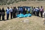 پاکسازی طبیعت زیبا و دیدنی تنگ صندوقه روستای 