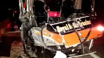  ۱۶ کشته و زخمی در پی واژگونی اتوبوس کارگران صباباتری در سمنان