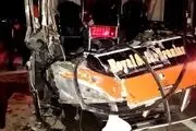  ۱۶ کشته و زخمی در پی واژگونی اتوبوس کارگران صباباتری در سمنان