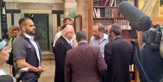 ورود رئیس رژیم صهیونیستی به مسجد ابراهیمی در «الخلیل»+ عکس