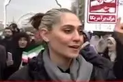  مصاحبه با زن بی‌حجاب در راهپیمایی 22 بهمن را ببینید 