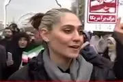  مصاحبه با زن بی‌حجاب در راهپیمایی 22 بهمن را ببینید 