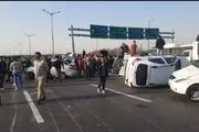 وقوع تصادف مرگبار در بزرگراه آزادگان+ عکس