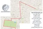 نقشه مسیر تشییع پیکر مطهر ۲۷۰ شهید