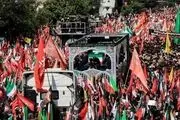 توقف خودروی پیکر مطهر رهبر شهید انقلاب در آزادی 