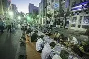 سفره افطار ۳۰۰۰ نفری/ گزارش تصویری