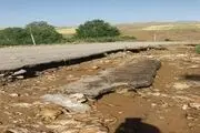 جاری شدن سیل به راه های ارتباطی شهرستان بستان آباد خسارت وارد کرد+ عکس