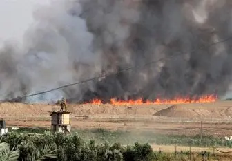 ۱۲ آتش‌سوزی در شهرک‌های صهیونیست‌نشین نزدیک غزه
