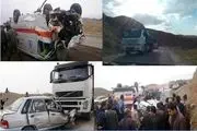 جاده دندی - زنجان اهریمن سیاه تصادفات و حوادث ناگوار است