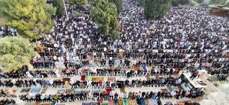 مسجدالاقصی میزبان 200 هزار نمازگزار/گزارش تصویری