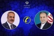 گفتگوی تلفنی وزرای امور خارجه‌ جمهوری اسلامی ایران و ترکیه

