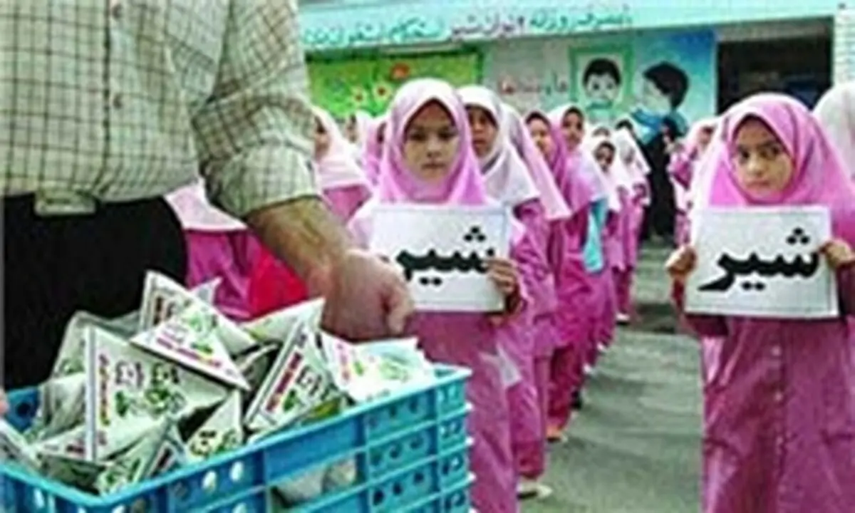 کاهش توزیع شیر رایگان در مدارس