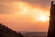  غروب بنفش/ عکس