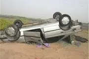  پژو با ۳ برابر سرعت مجاز در سر پیج واژگون شد 