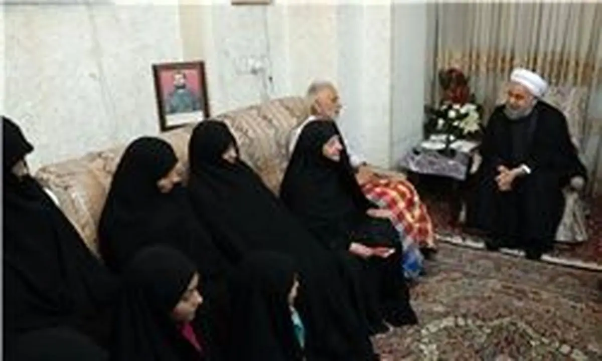 دیدار رئیس جمهور با خانواده شهیدان غضنفری