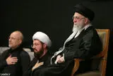 تصاویر حضور رهبر انقلاب در حسینیه امام خمینی(ره) در مراسم عزاداری شب عاشورای حسینی
