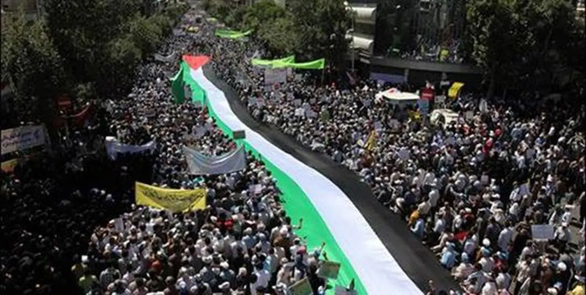 
بازتاب راهپیمایی روز قدس در یک روزنامه صهیونیستی
