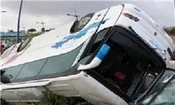 واژگونی اتوبوس در محور تبریز - زنجان فاجعه آفرید