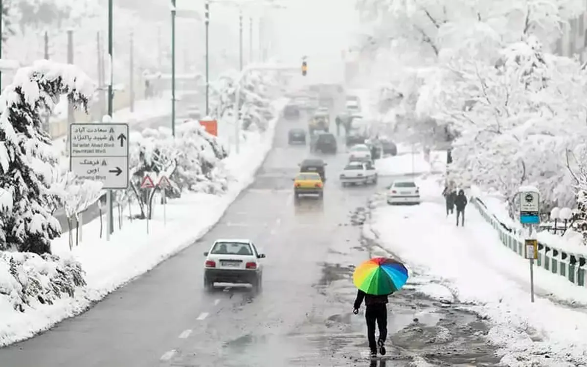 بارش برف در جادههای ۶ استان