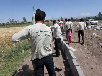 احداث کانال آب در روستای فرکوش توسط اردو های جهادی