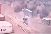 انتشار فیلم وحشتناک دوربین مداربسته از لحظه انفجار بندرعباس