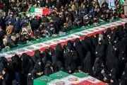 مراسم تشییع پیکر ۱۰۰ شهید گمنام در تهران