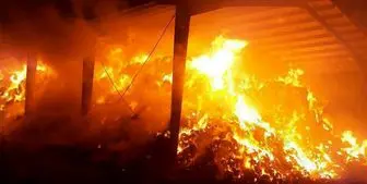 آتش سوزی در یک مجتمع تجاری در بلوار کوهک