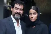 شهاب حسینی با ریش مدل جدید در کنار همسرش در اکران خصوصی
