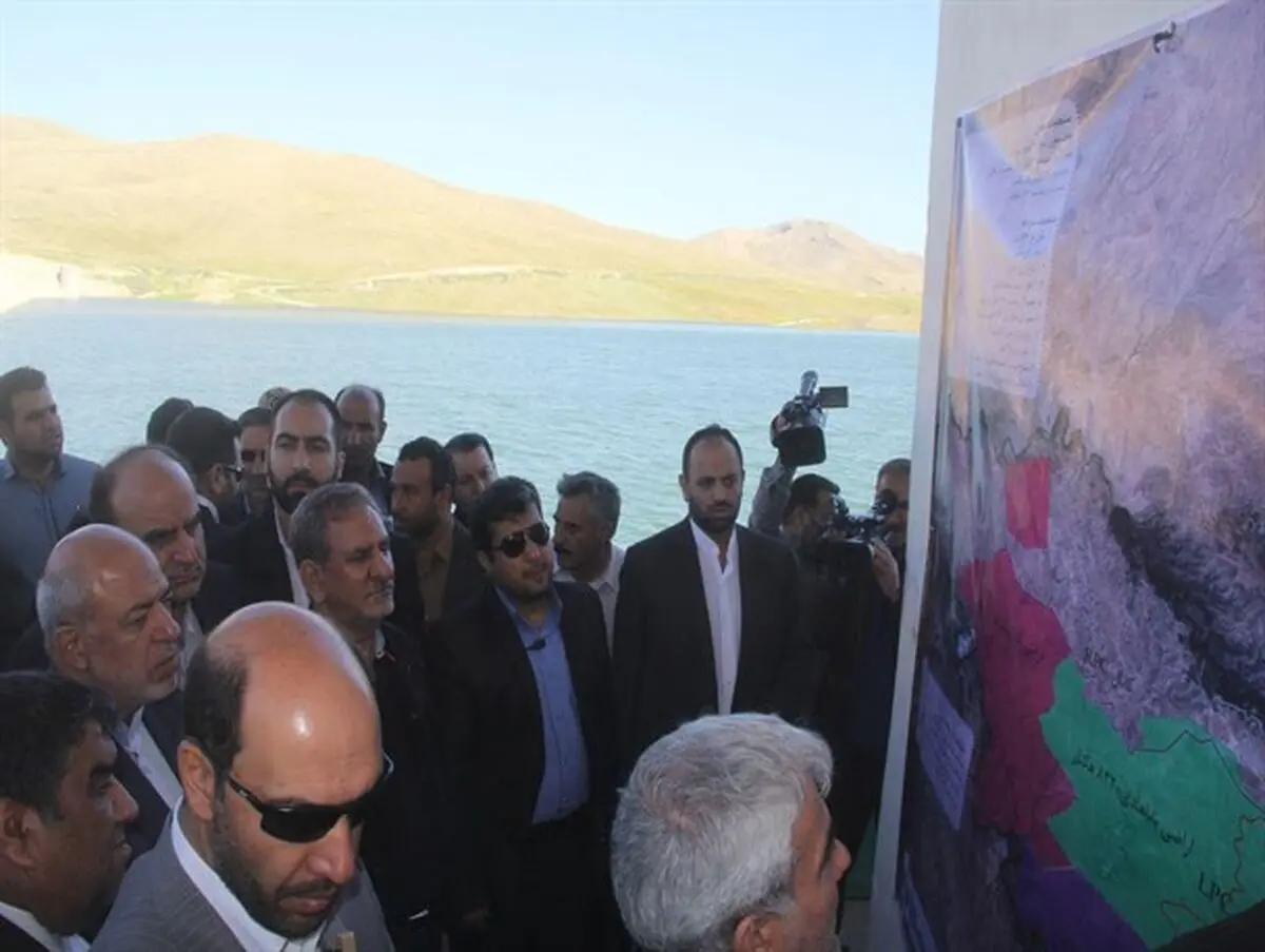 سد تنگه حمام قصرشیرین با حضور معاون رئیس جمهور افتتاح شد + تصویر