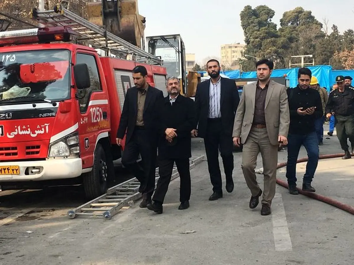 فرمانده سپاه در محل حادثه ساختمان پلاسکو