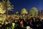 تجمع هزاران نفر از مردم عراق در محل وقوع جنایت ترور شهید سلیمانی