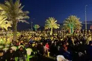 تجمع هزاران نفر از مردم عراق در محل وقوع جنایت ترور شهید سلیمانی