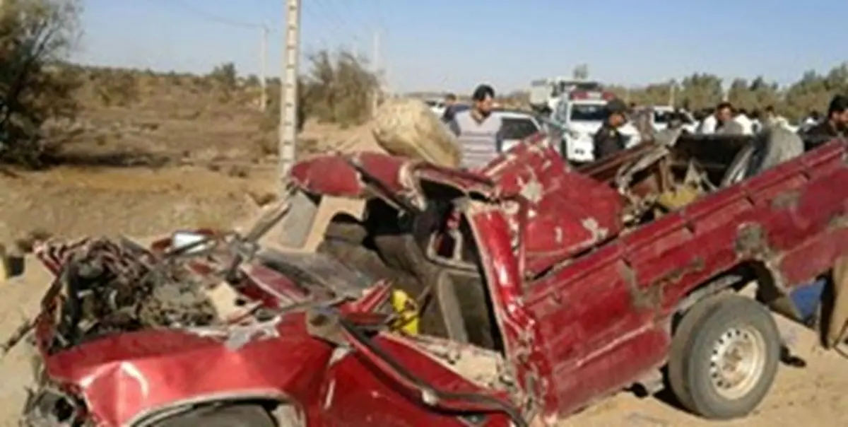برخورد سواری پیکان با کشنده ولوو فاجعه