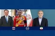 
ارسال پیام پزشکیان به پادشاه تایلند
