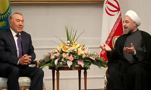 روحانی با رئیس‌جمهور قزاقستان دیدار کرد