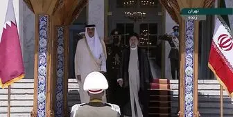 استقبال رسمی رئیس جمهور از امیر قطر