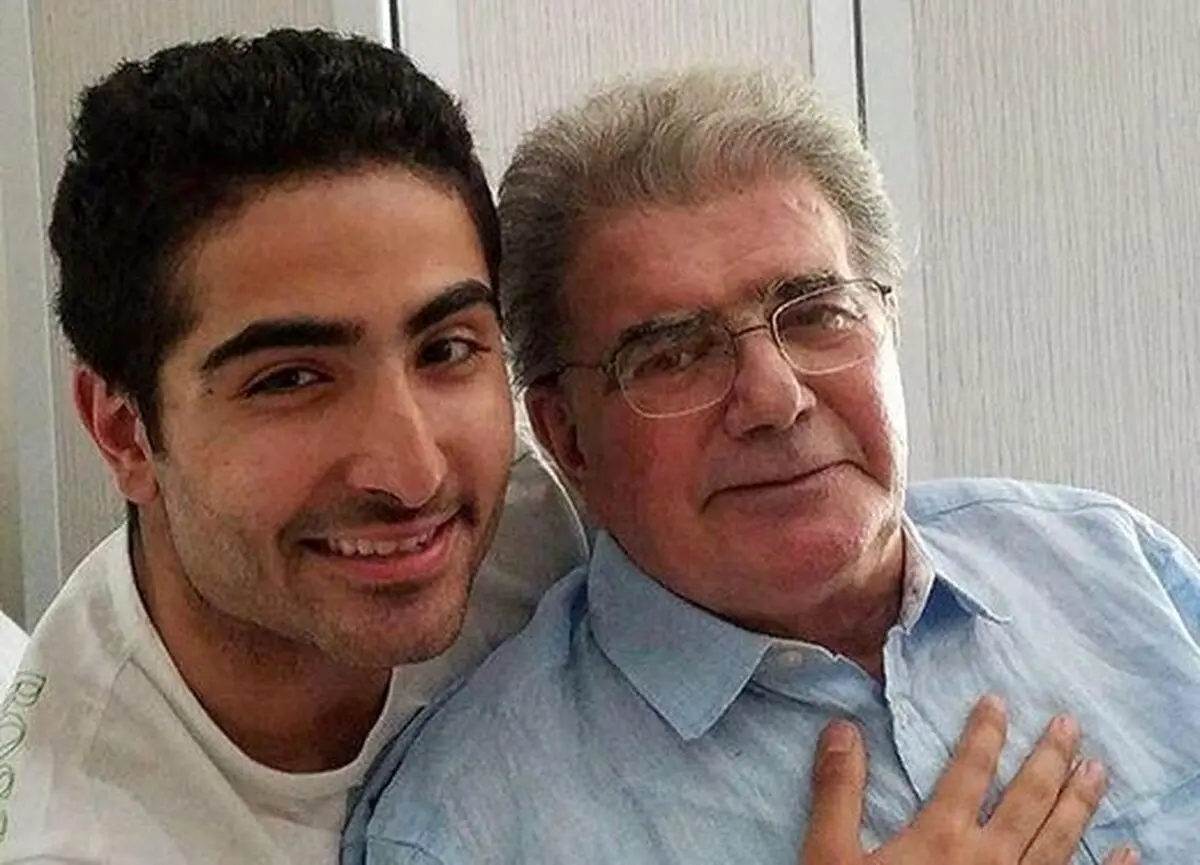 محمد رضا شجریان و بازیگر مشهور در چهارشنبه سوری+عکس